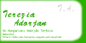 terezia adorjan business card