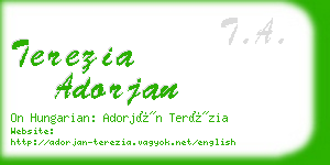 terezia adorjan business card